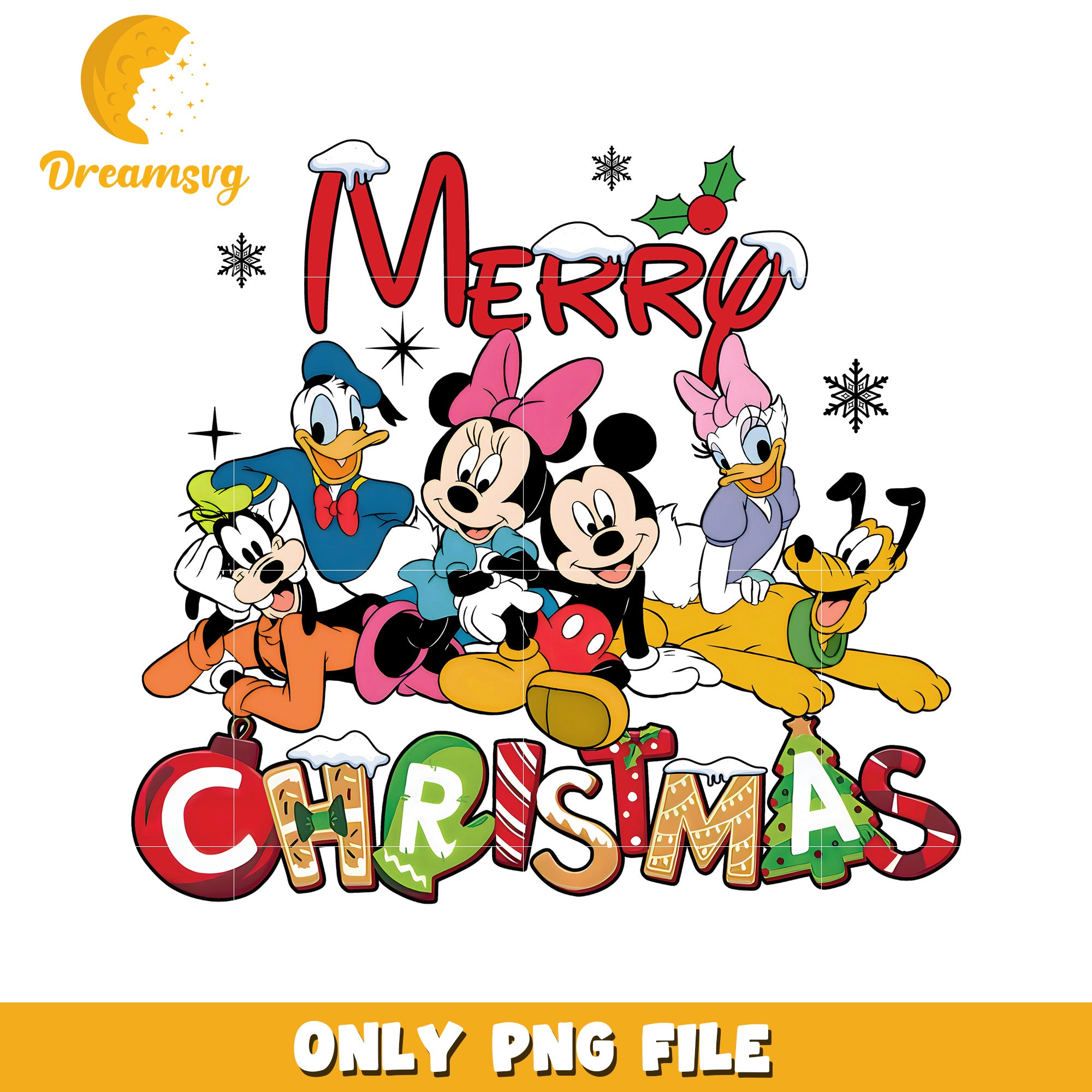 Christmas friends png, holiday cheer png, disney festive png