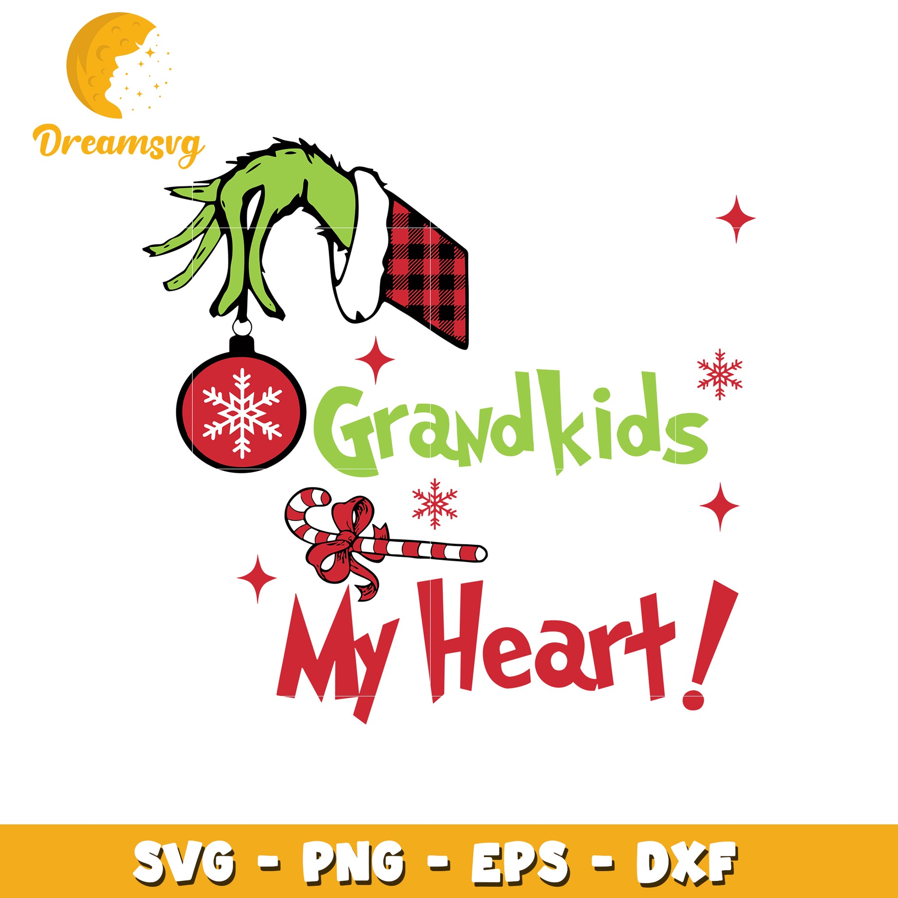 Christmas grandkids my heart svg, grinch svg, christmas svg