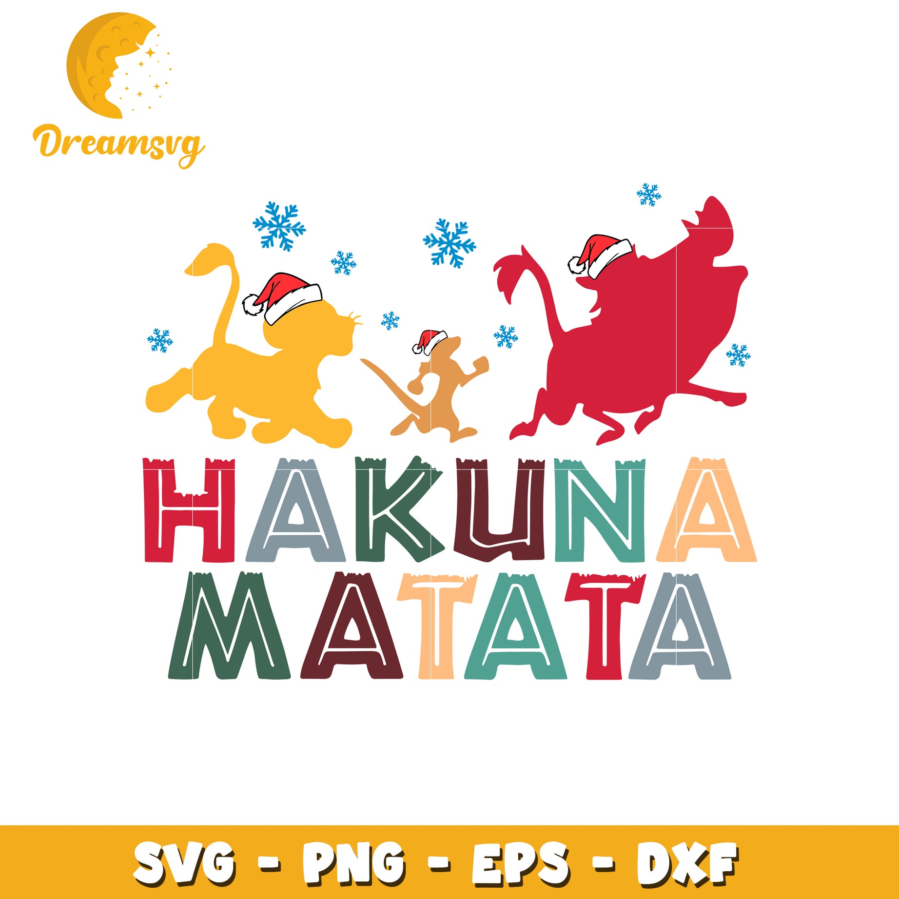 Christmas hakuna matata svg, hakuna matata svg, wild animal svg