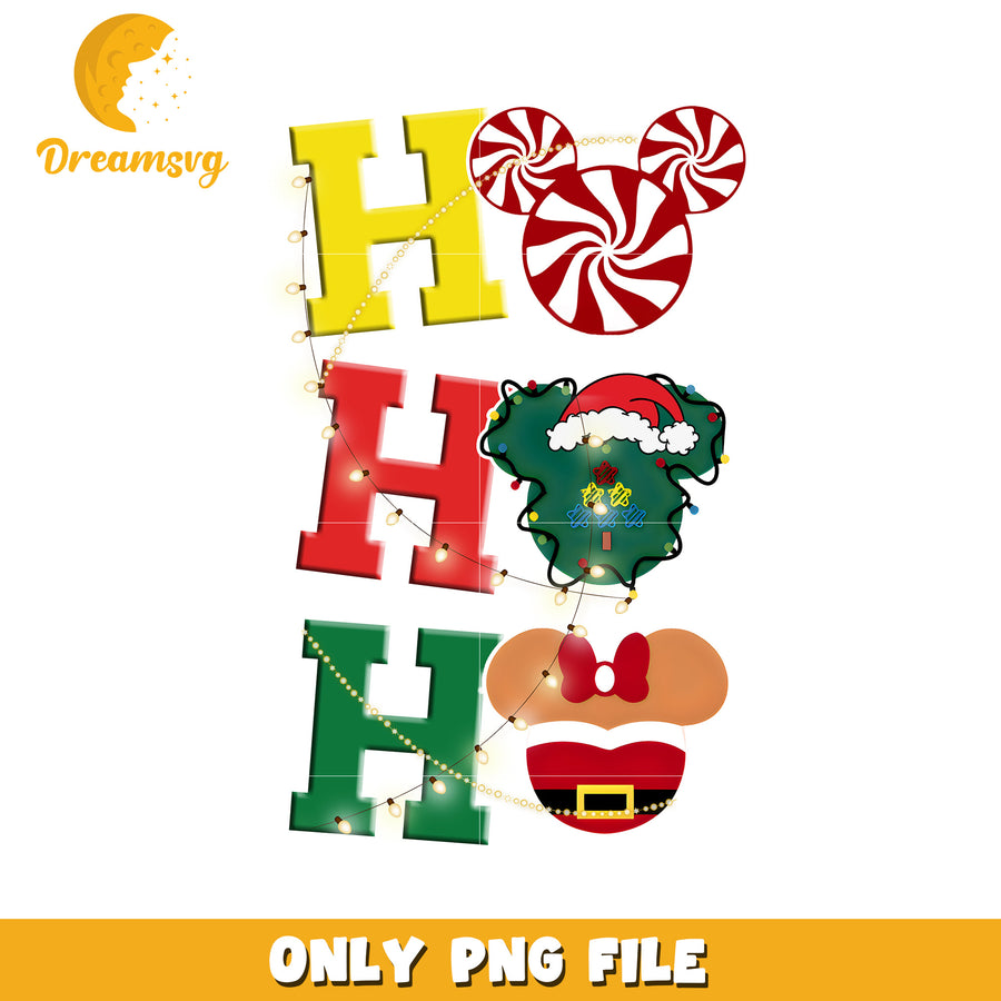 Christmas ho ho ho png, christmas sparkle png, disney winter png