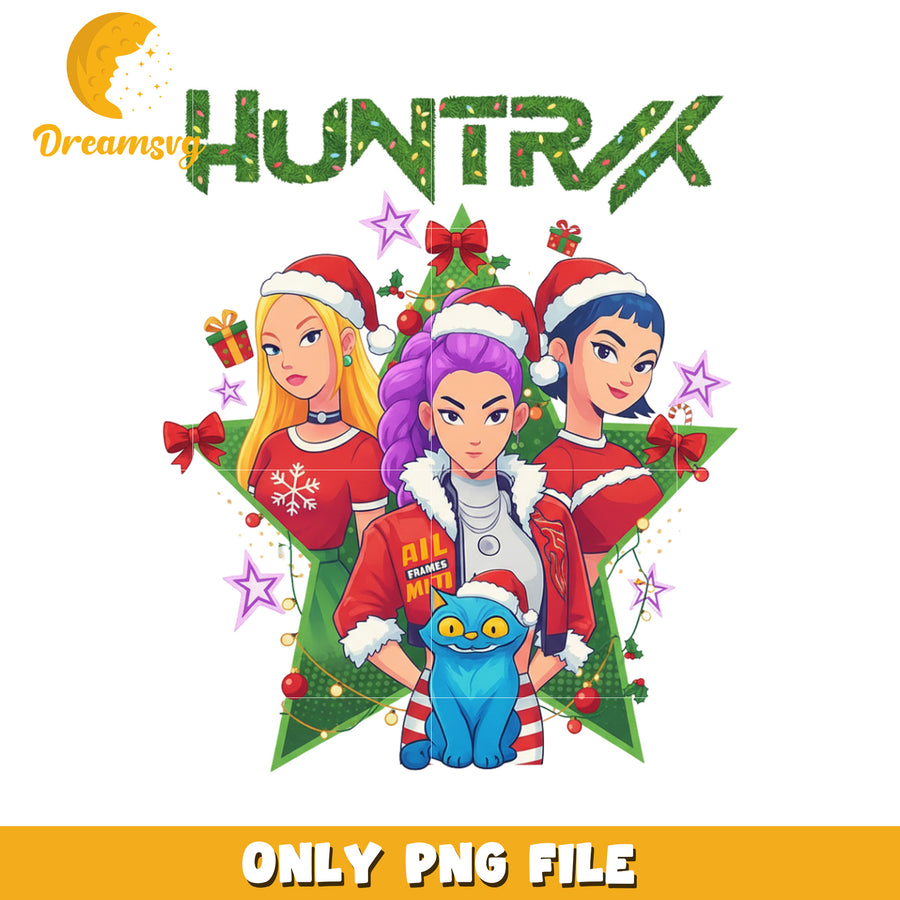 Christmas huntrix png, spirit christmas​​ png, huntrix christmas png
