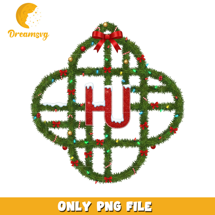Christmas huntrix wreath png, christmas tree png, huntrix png