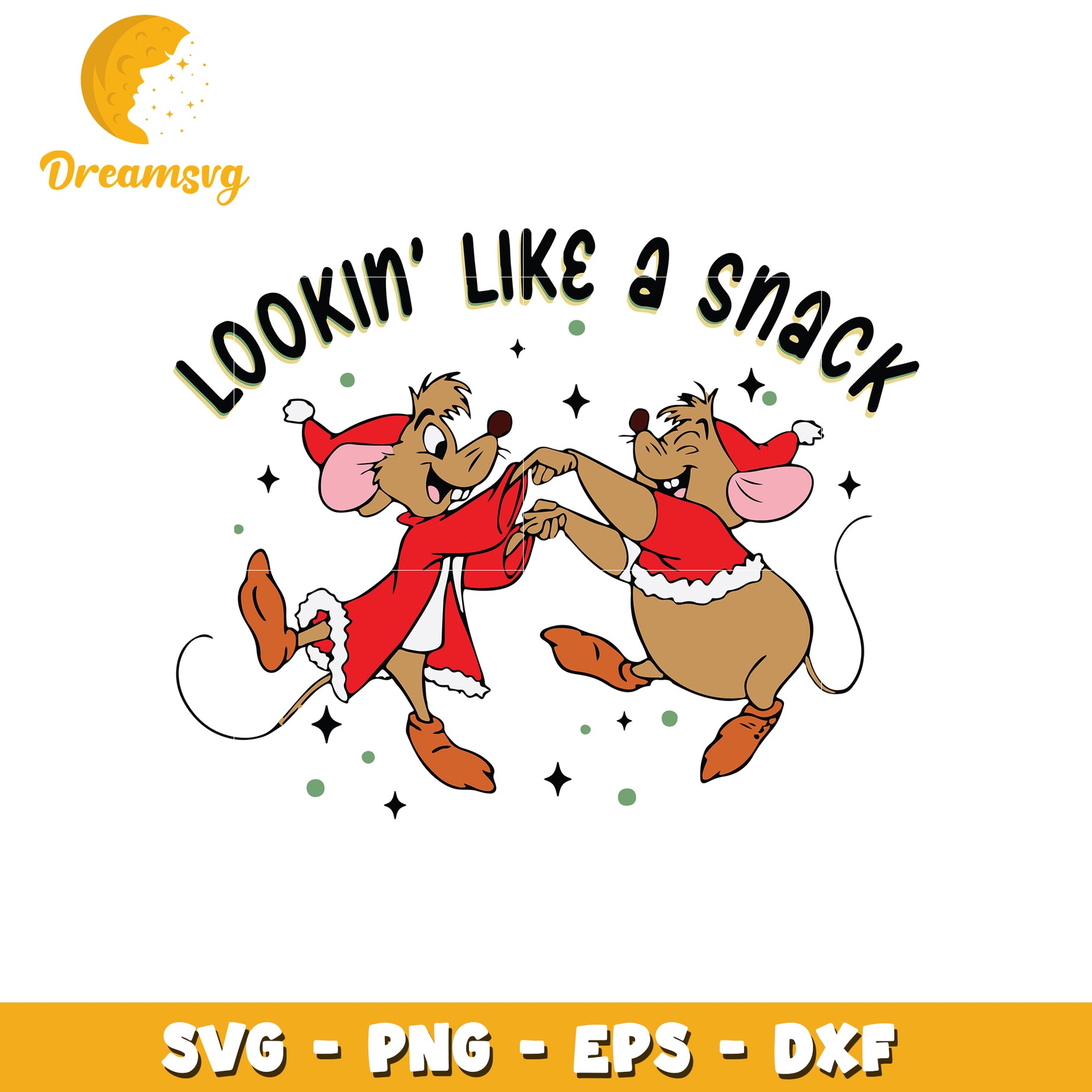 Christmas mice lookin like a snack svg, jerry mouse svg, tom and jerry christmas​ svg