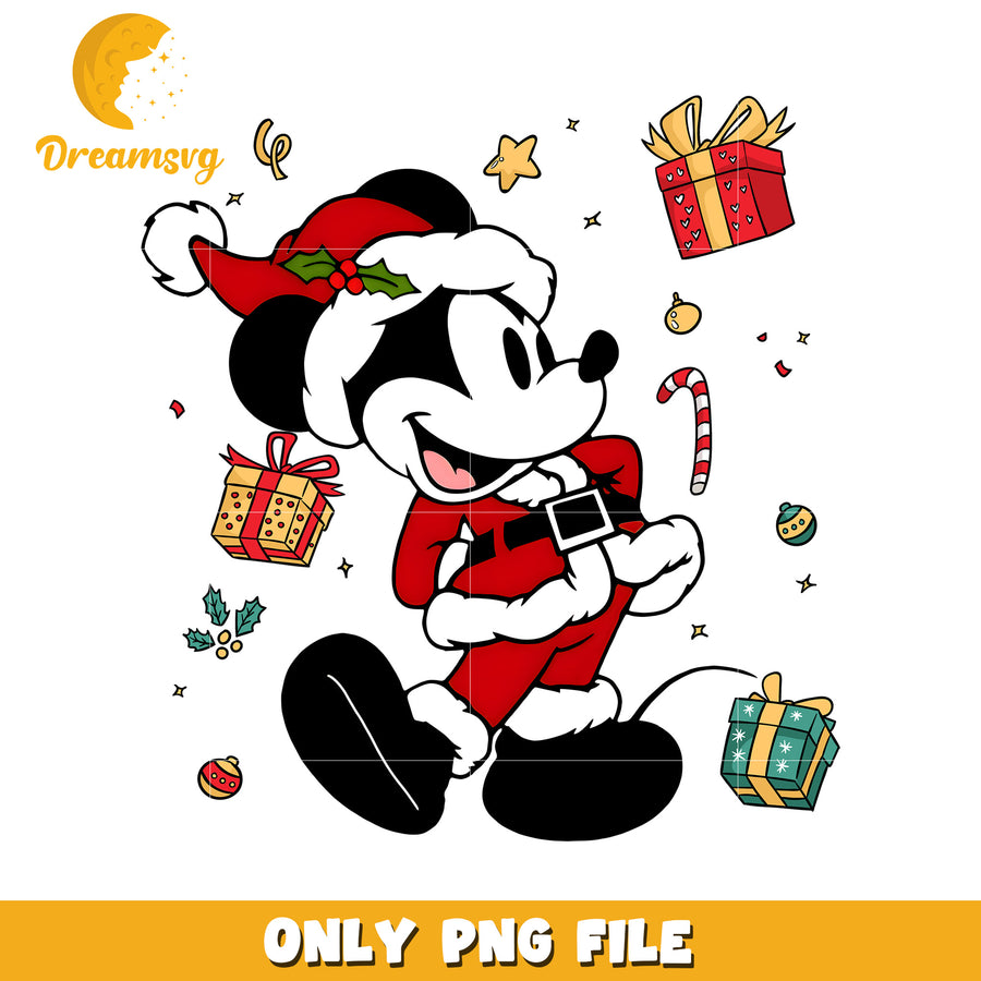 Christmas mickey holiday cheer png, disney festive png