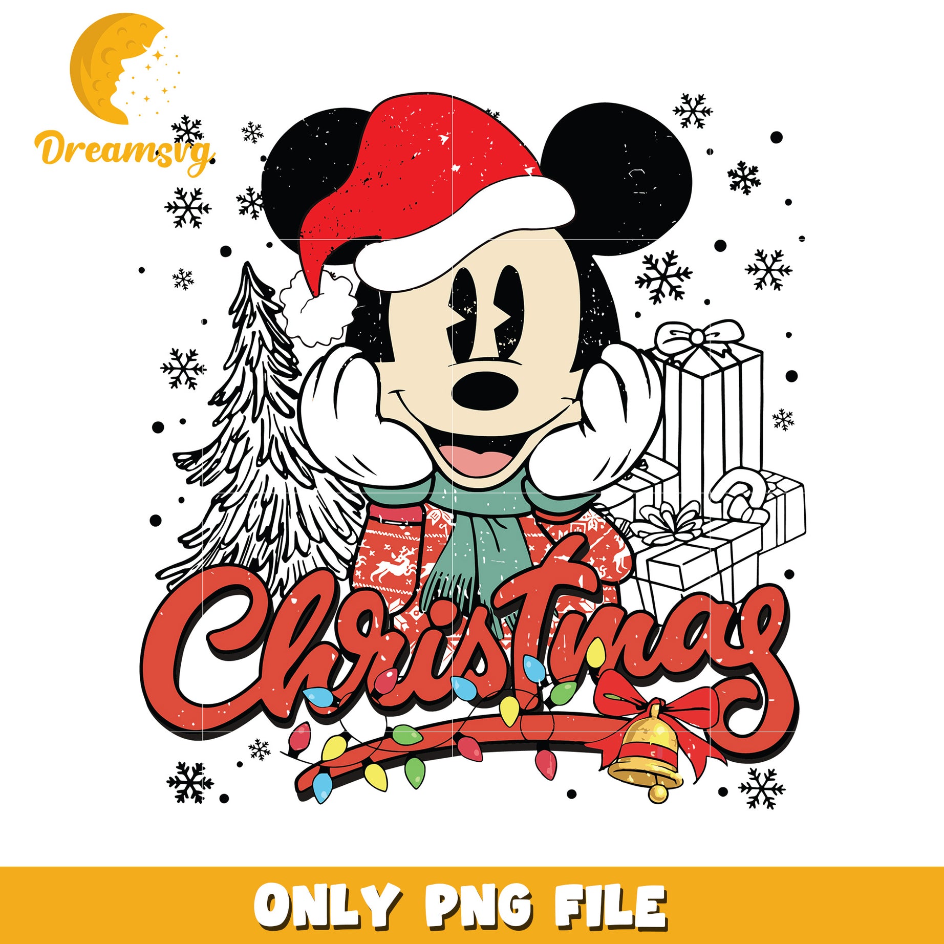 Christmas mickey png, disney characters png, spirit christmas png