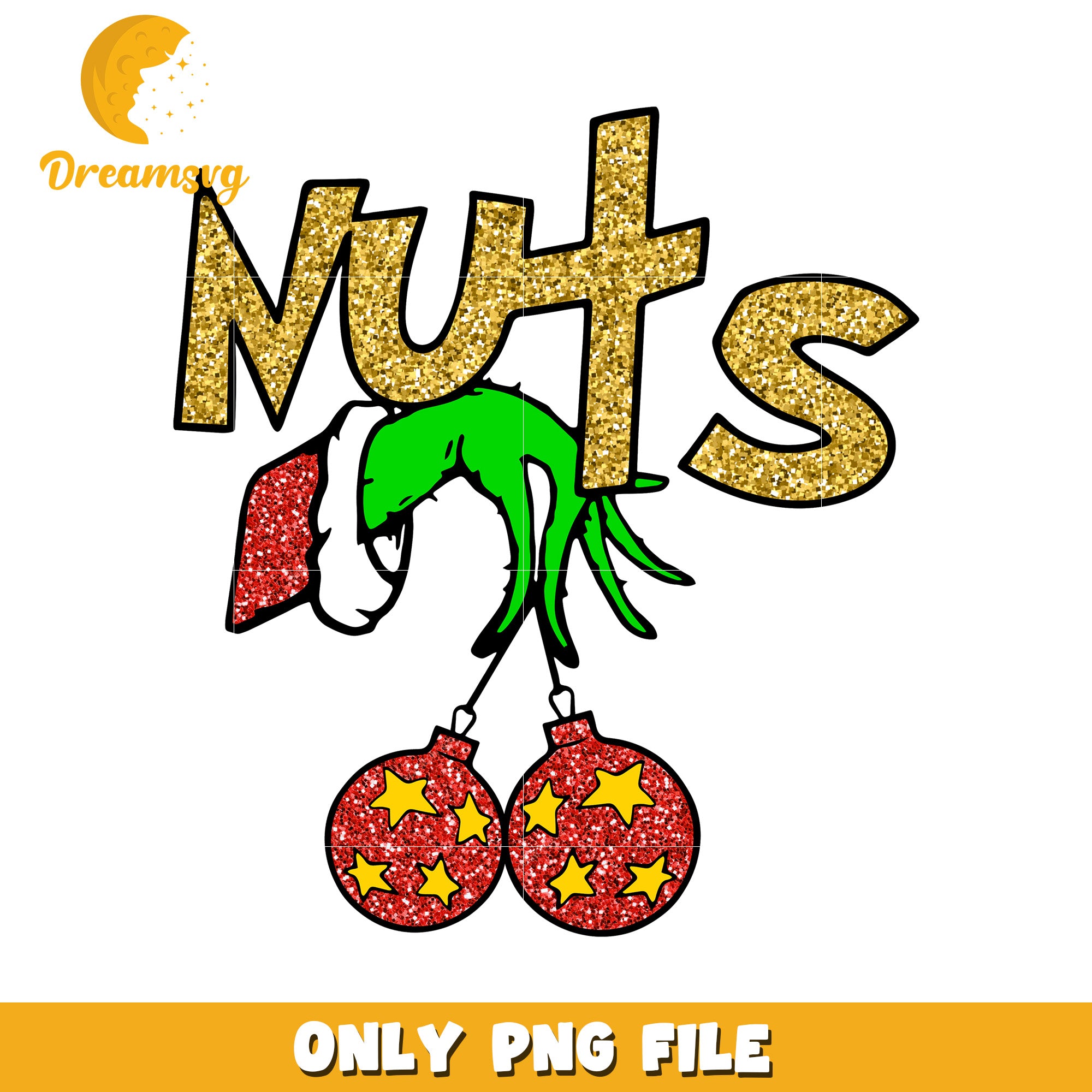 Christmas nuts png, christmas decor png, grinch smile png
