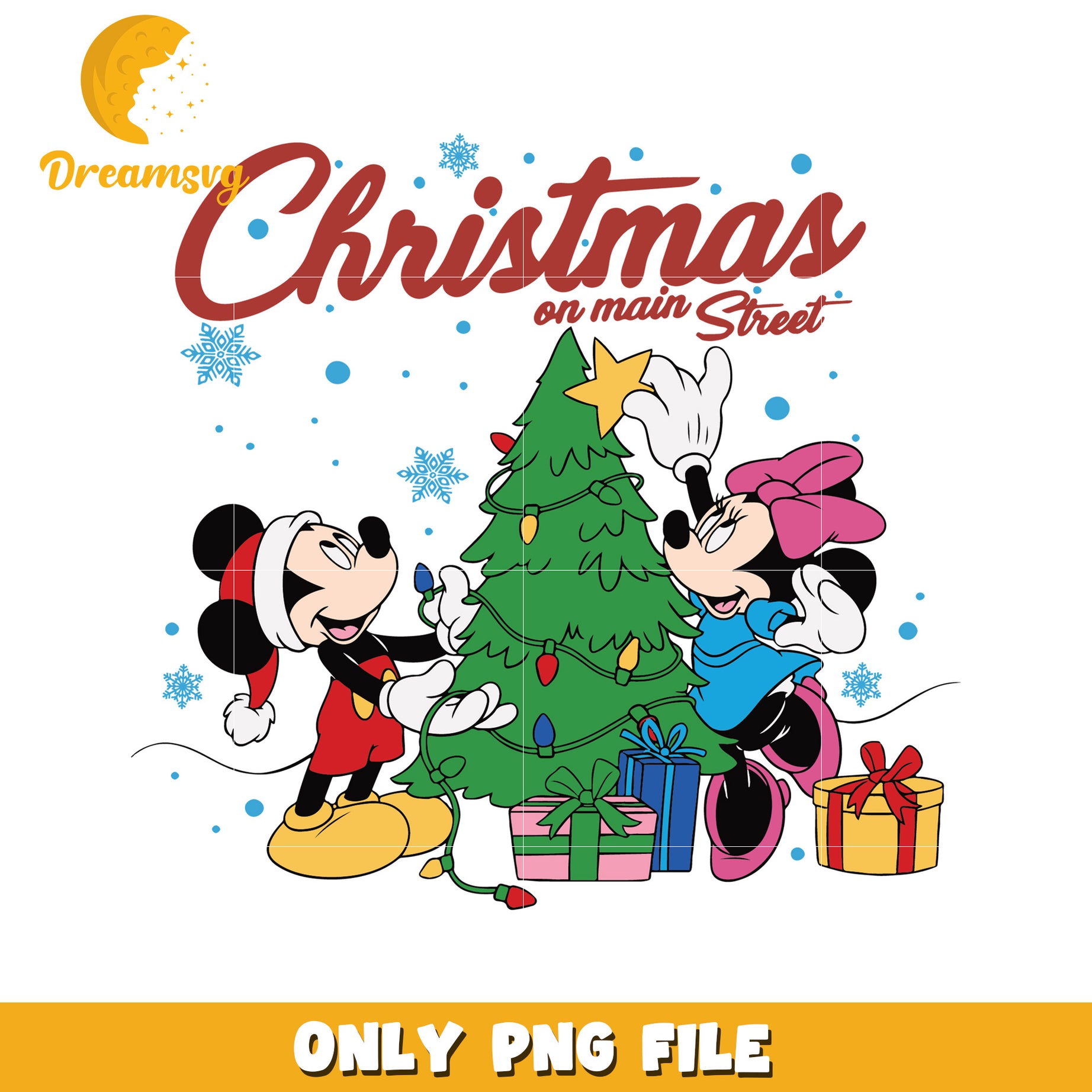 Christmas on main street png, christmas bell png, disney world png