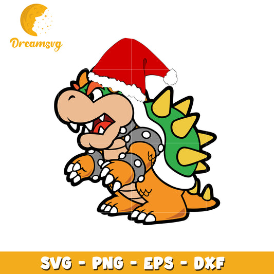 Christmas paper bowser svg, super mario bowser svg, super mario svg