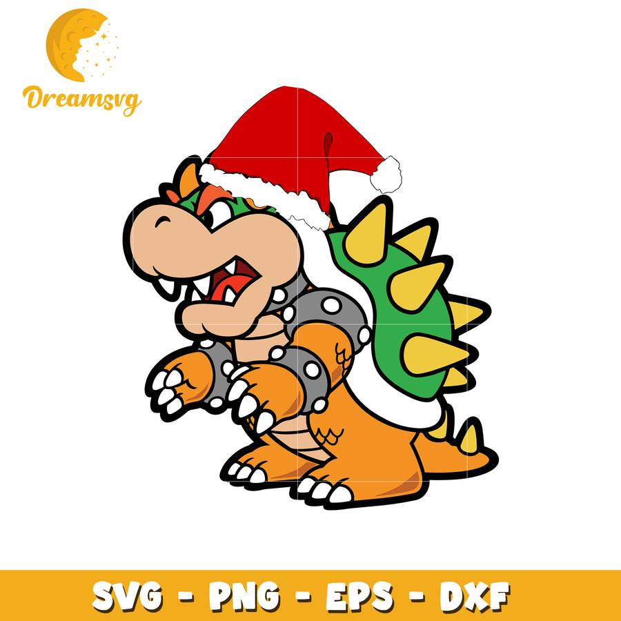 Christmas paper bowser svg, super mario bowser svg, super mario svg