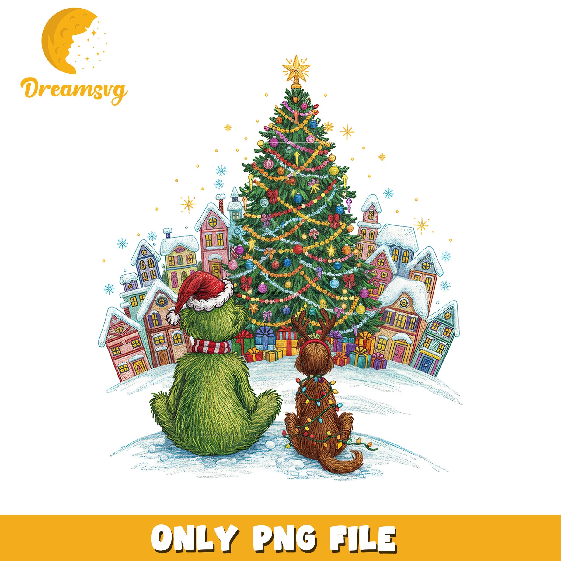 Christmas png, grinchy png, spirit christmas png
