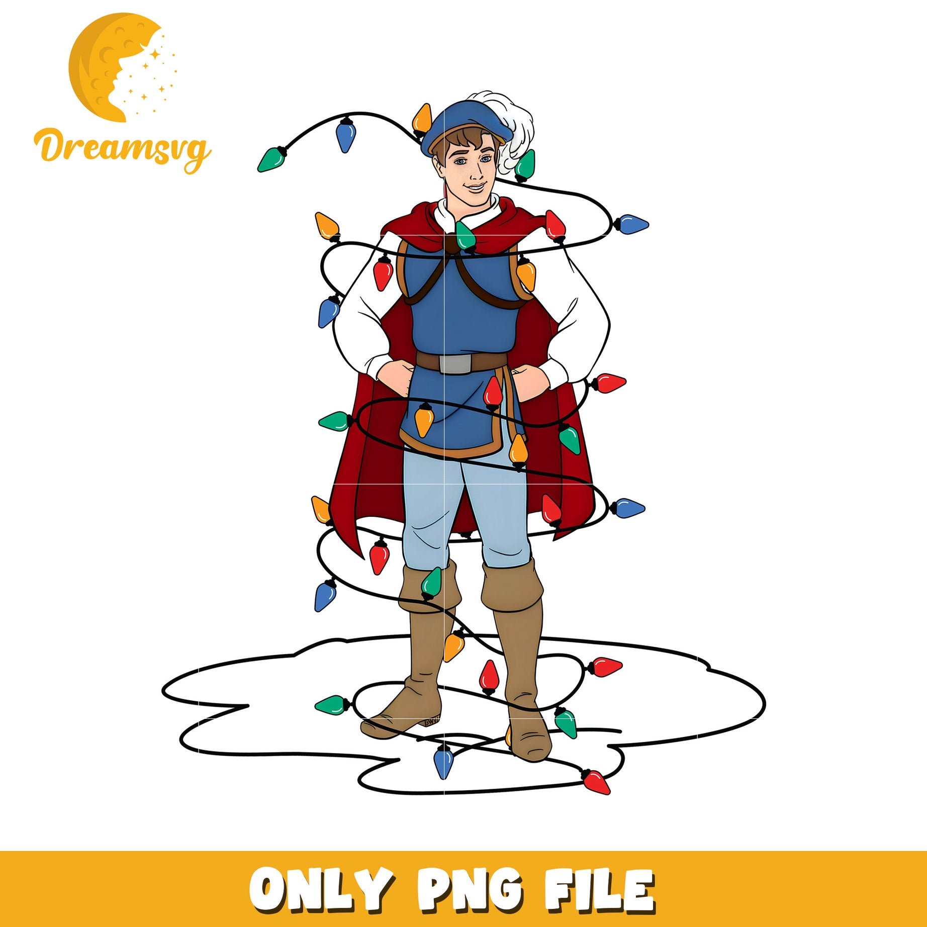 Christmas prince png, christmas magic png, disney holiday png