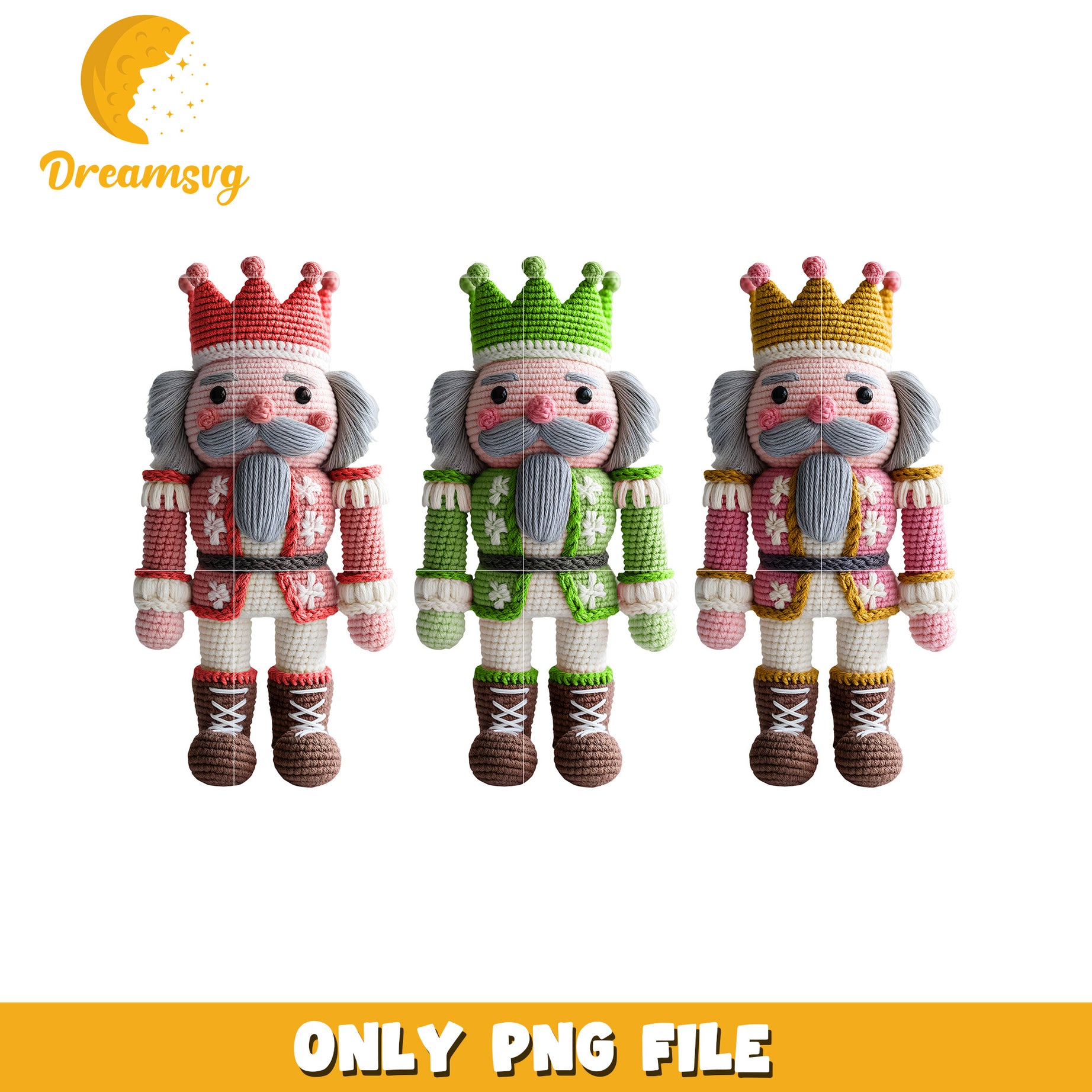 Christmas soldiers png, christmas design​​​ png, knitted art png