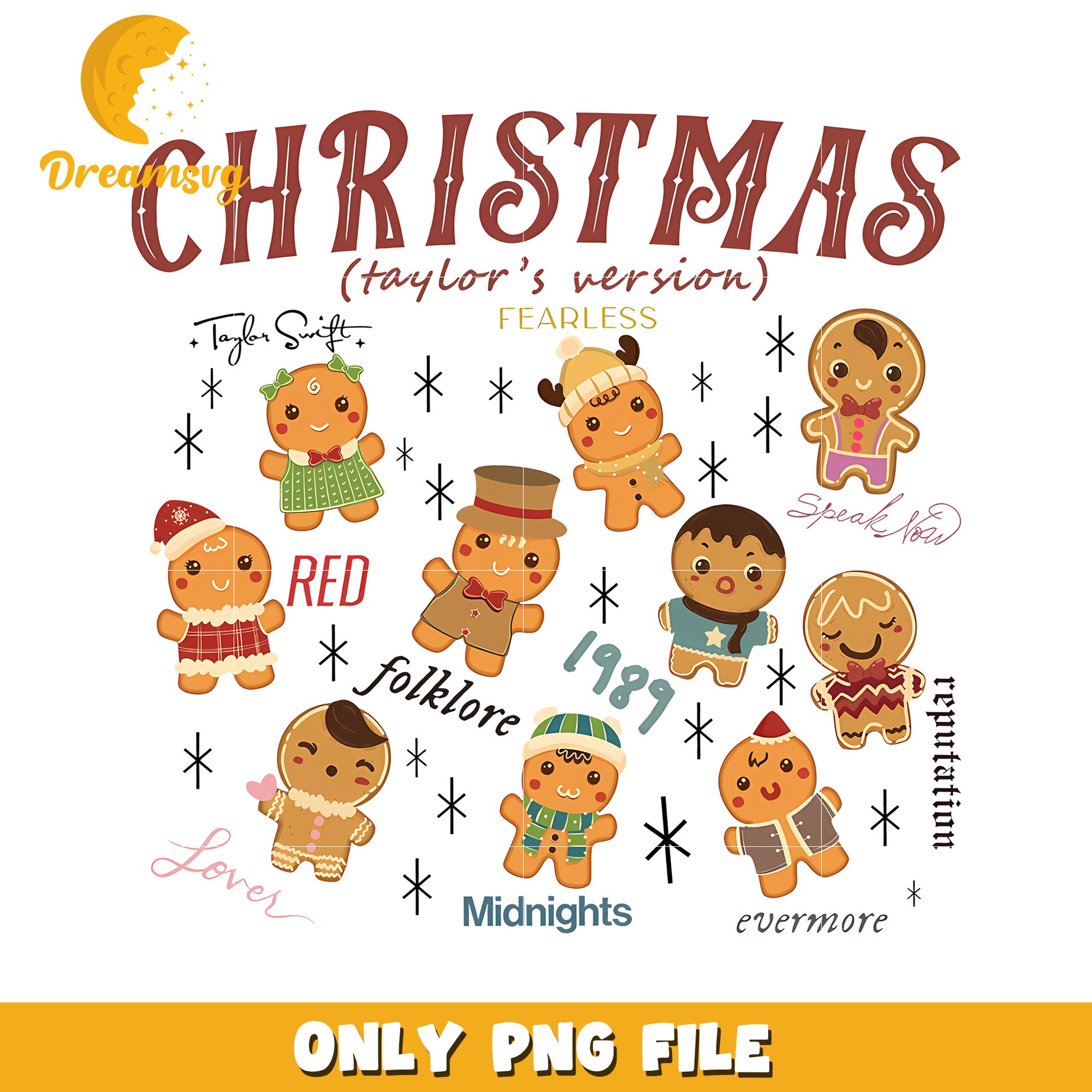 Christmas taylor's version gingerbread png, christmas day png
