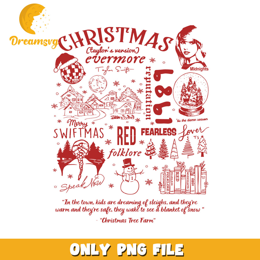 Christmas taylor's version png, Taylor swift albums png, christmas png