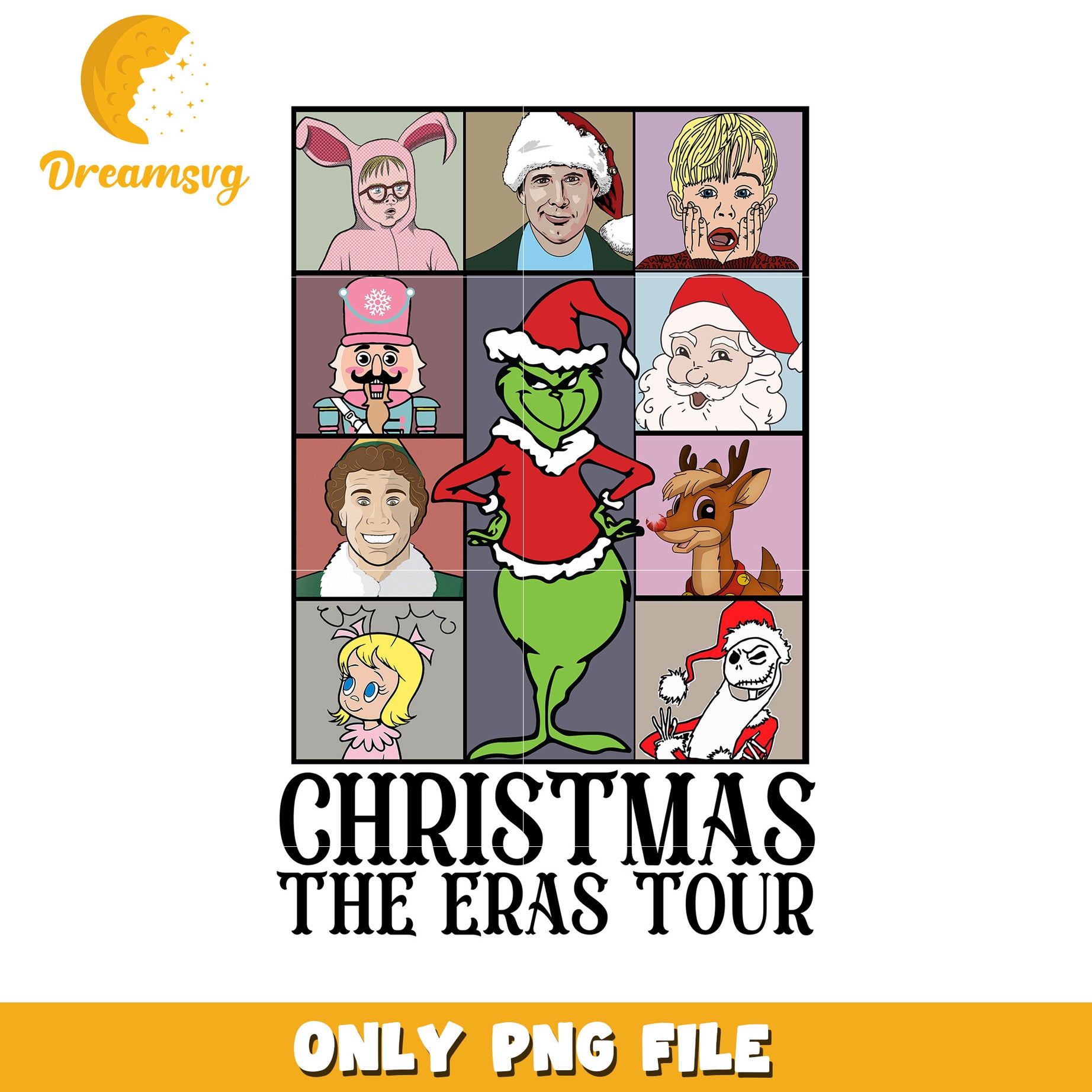 Christmas the eras tour png, baby grinch​​ png, christmas lights png