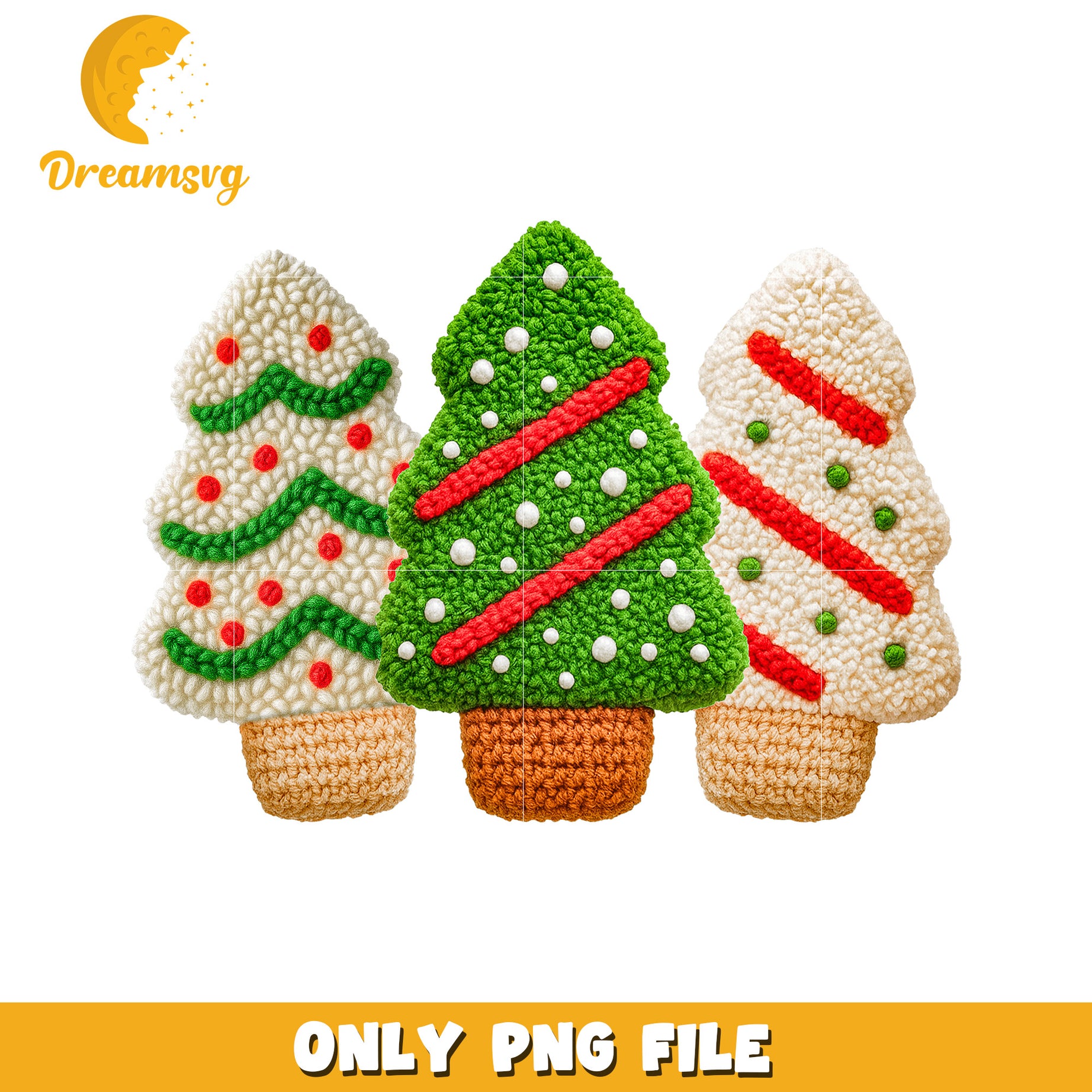 Christmas tree cake png, christmas design​​​ png, knitted art png