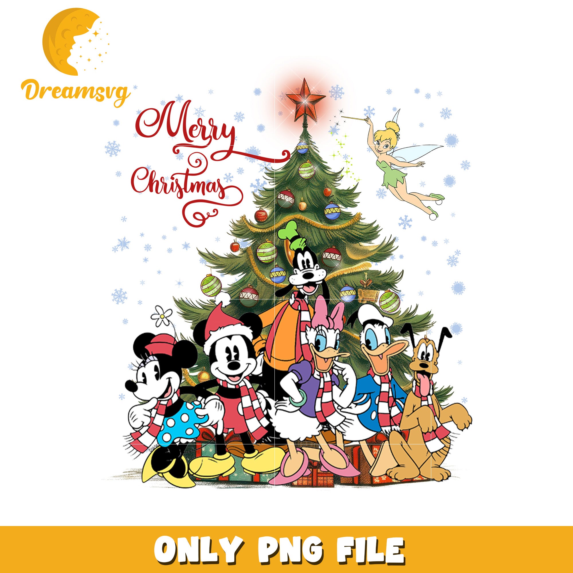 Christmas tree disney png, disney winter joy png, holiday happiness png