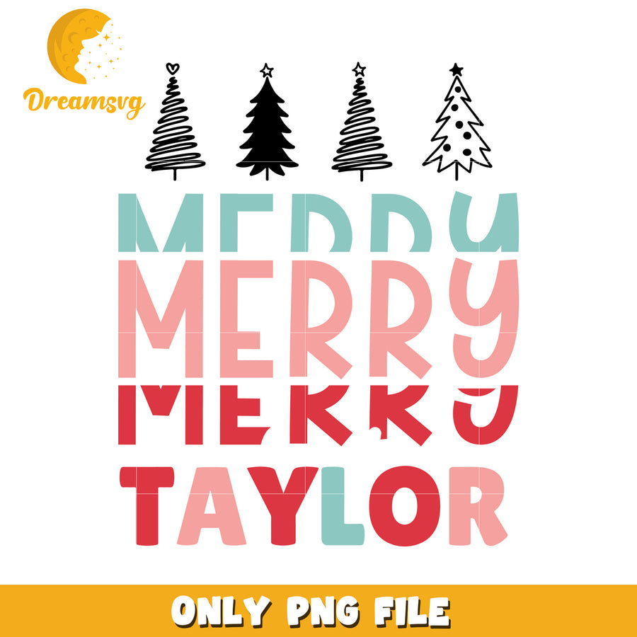 Christmas tree merry taylor design png, taylor swift png