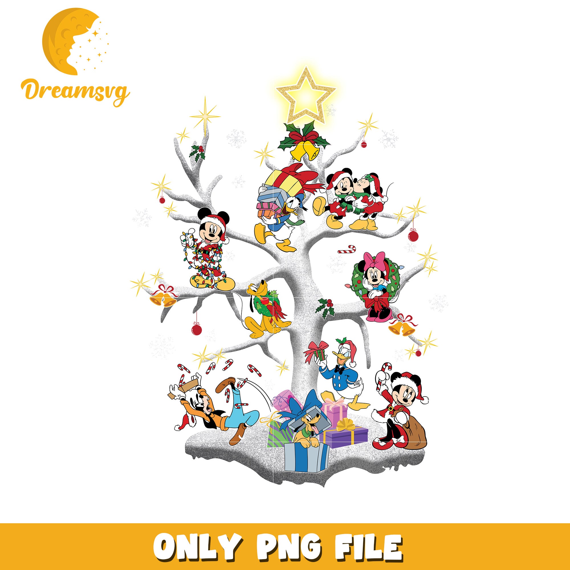 Christmas tree png, disney png, happy christmas png