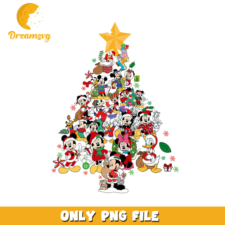 Christmas tree png, disney winter joy png, holiday happiness png