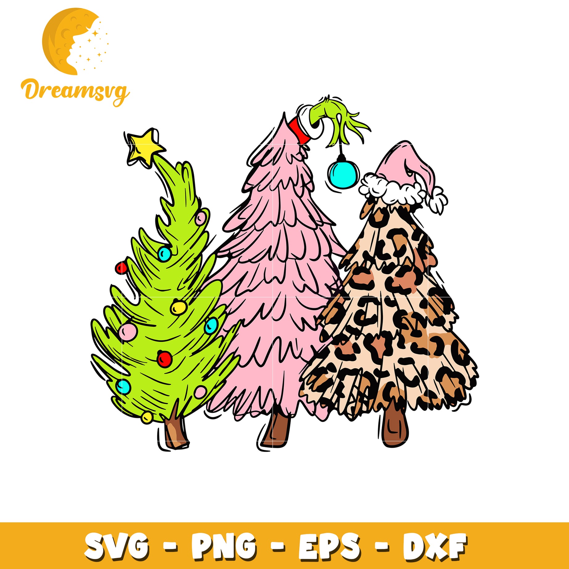 Christmas trees bundle svg, christmas svg, trees svg