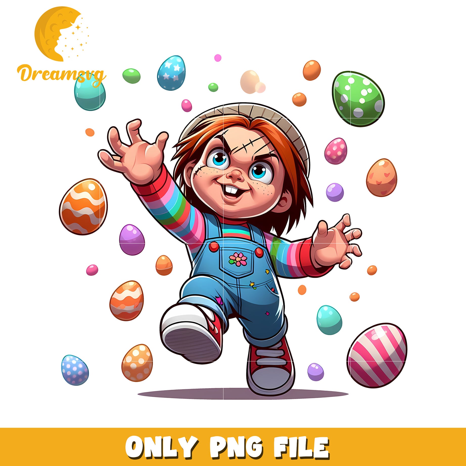 Chubby easter eggs png, easter day eggs png, horror movie png