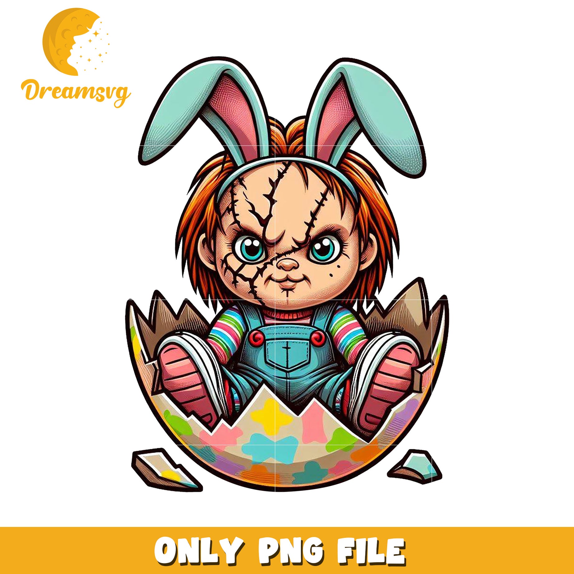 Chucky Easter Bunny PNG Graphic