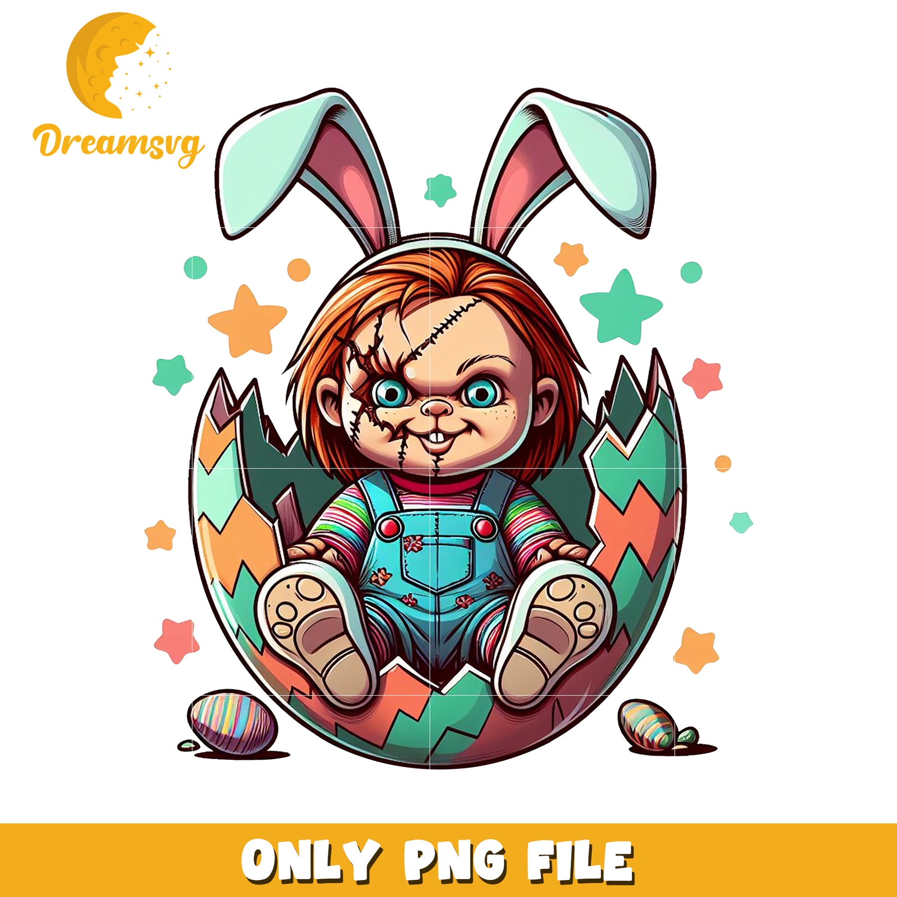 Chucky Easter Bunny PNG Sublimation