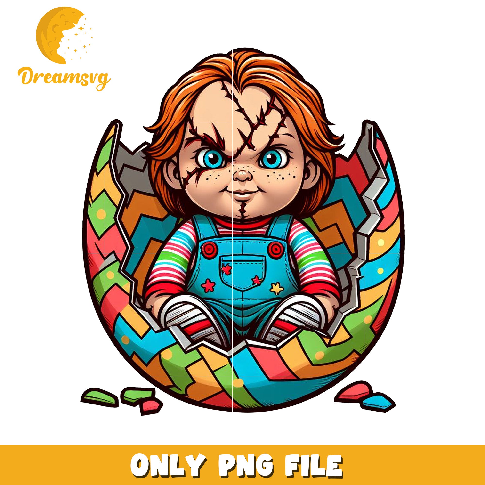 Chucky Easter Egg PNG Design