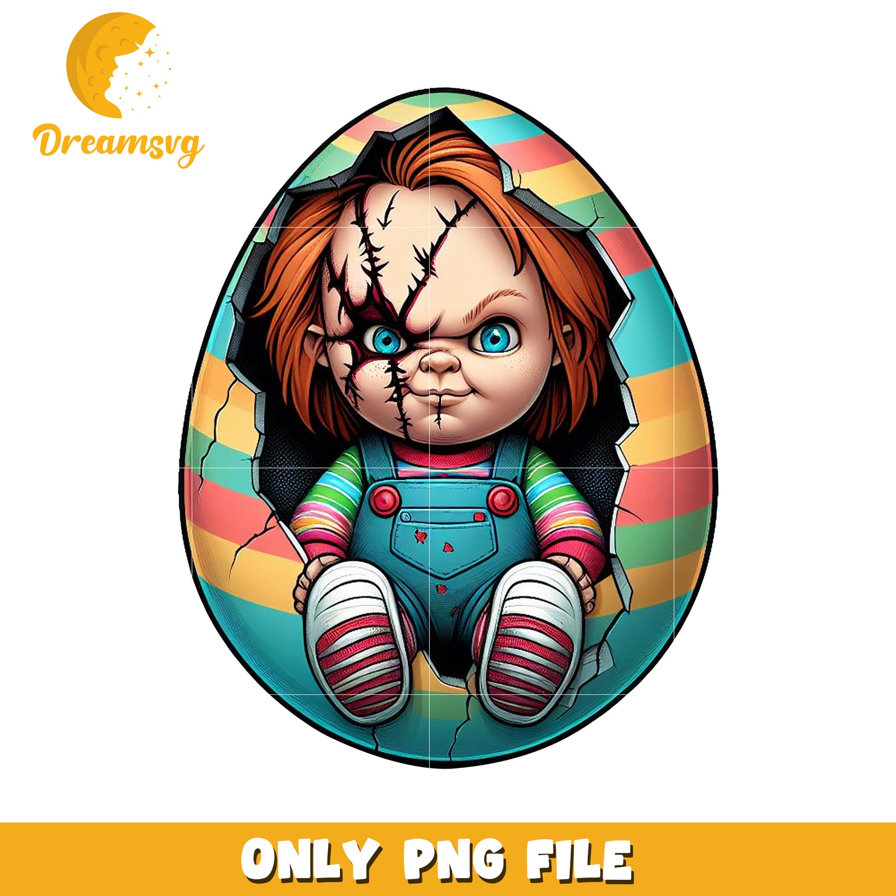 Chucky Easter Egg PNG Sublimation