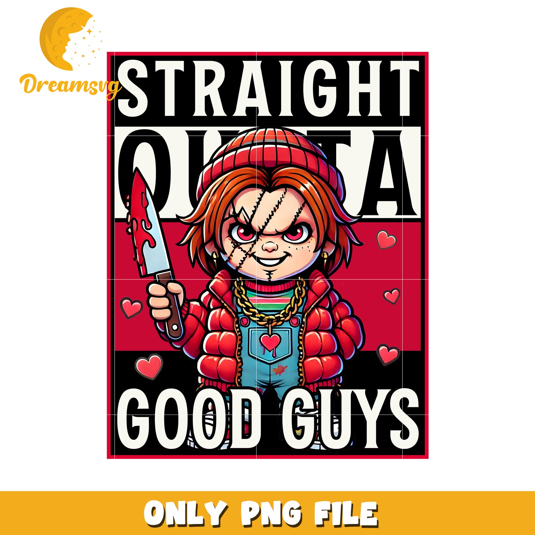 Chucky PNG Straight Outta Good Guys