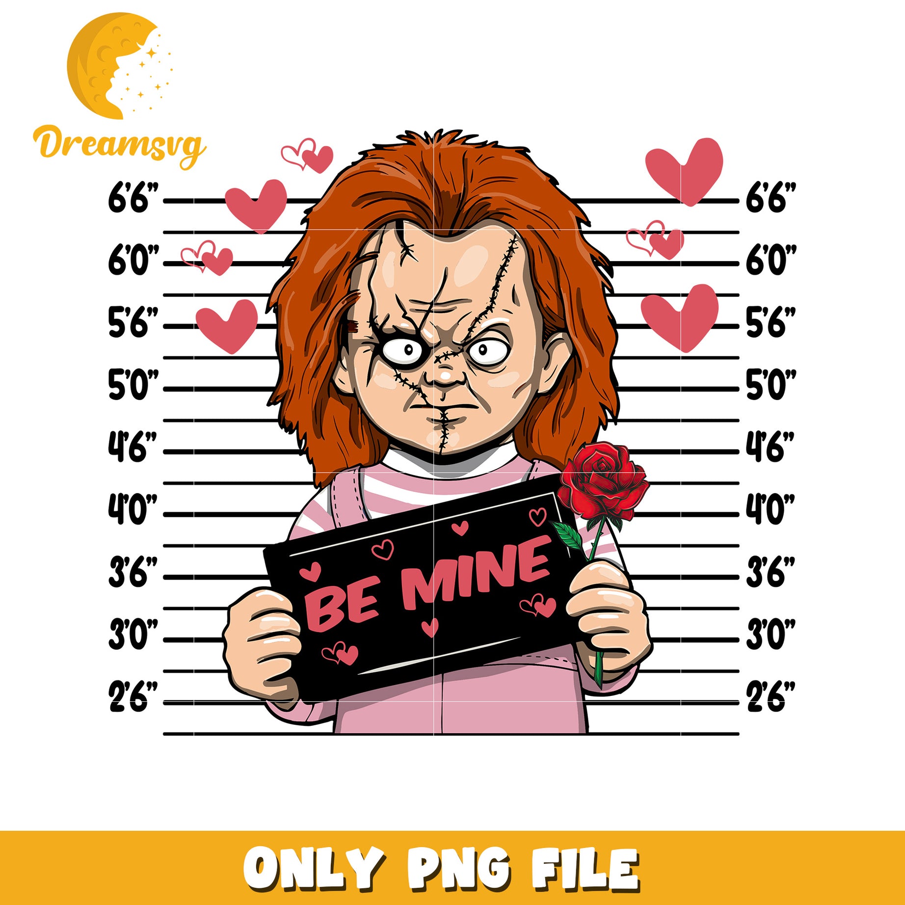 Chucky Valentines Mug PNG