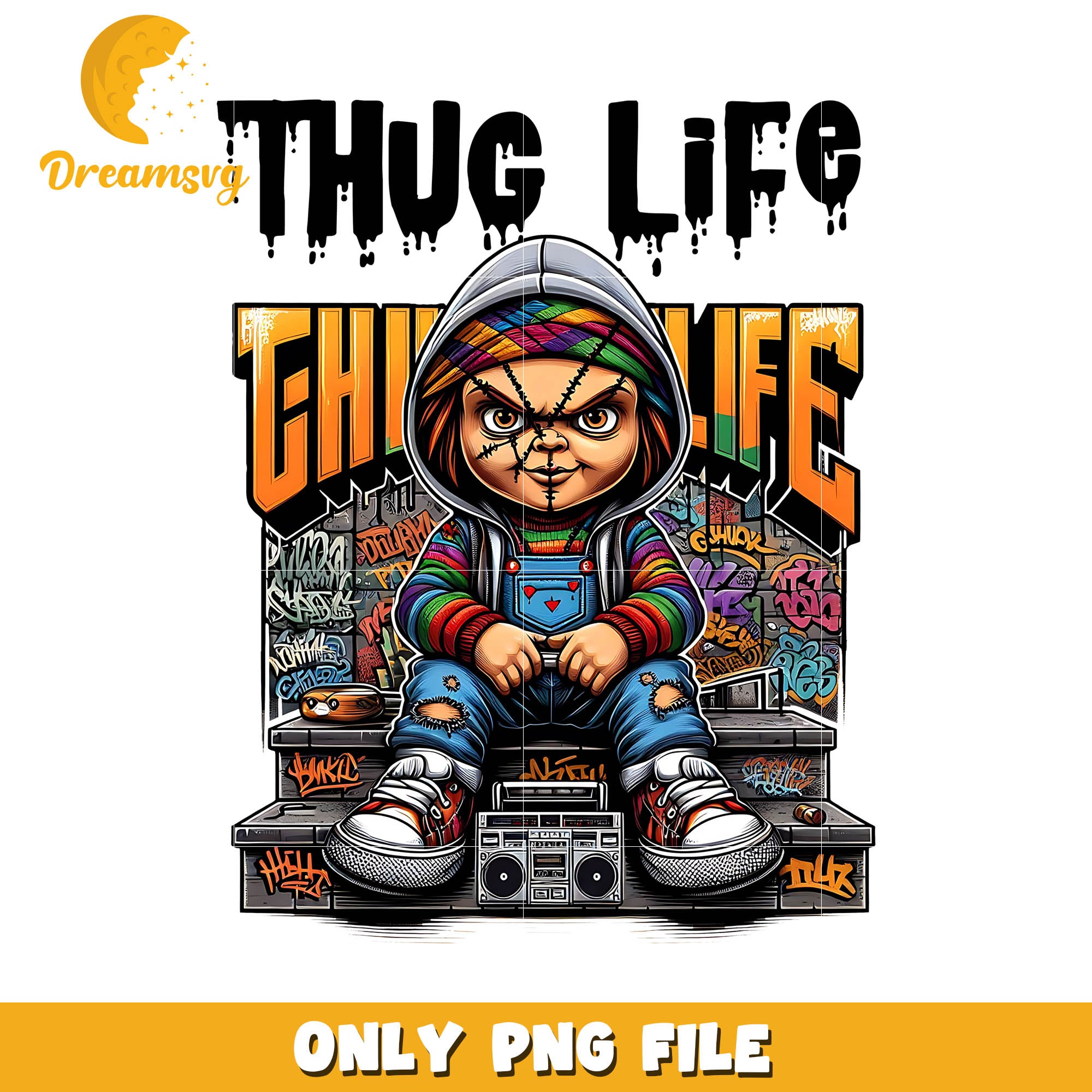 Chucky killer thug life horror killer png, Halloween horror movies png