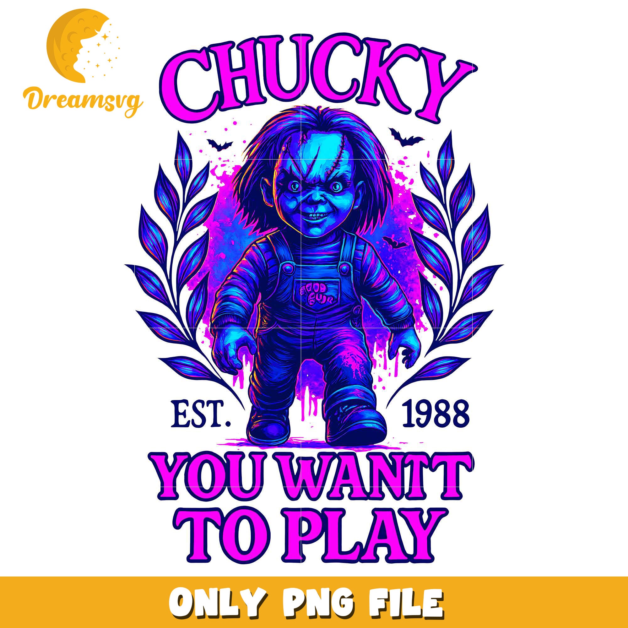 Chucky you want to play png, halloween pumpkin png, spooky halloween​​ png