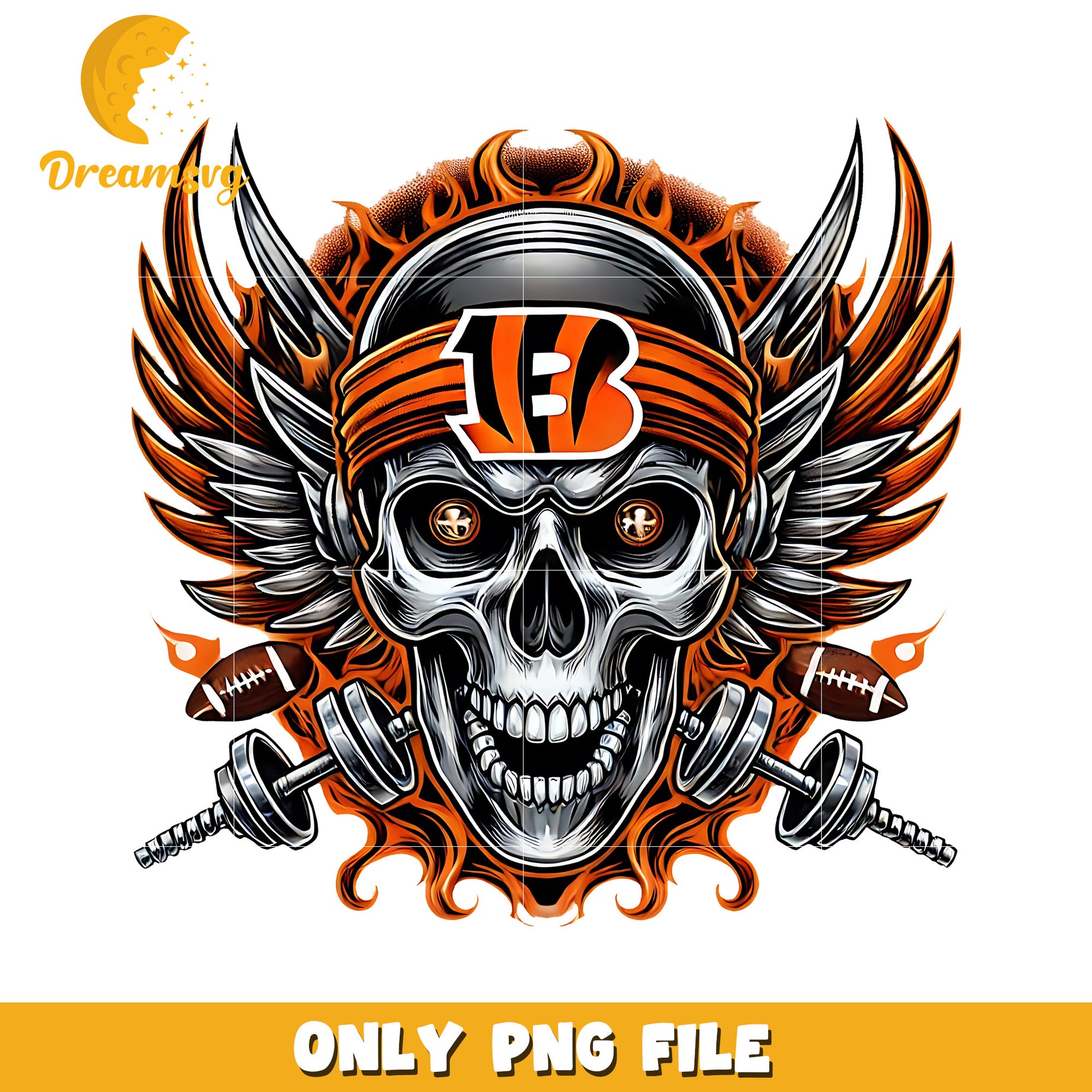 Cincinati bengals png, nfl teams helmet png, nfl skull bengals png