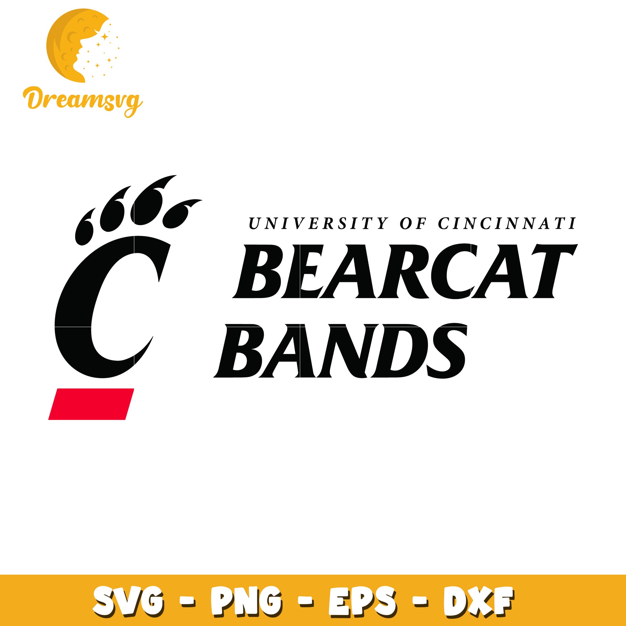 Cincinnati Bearcat Bands SVG Cut File