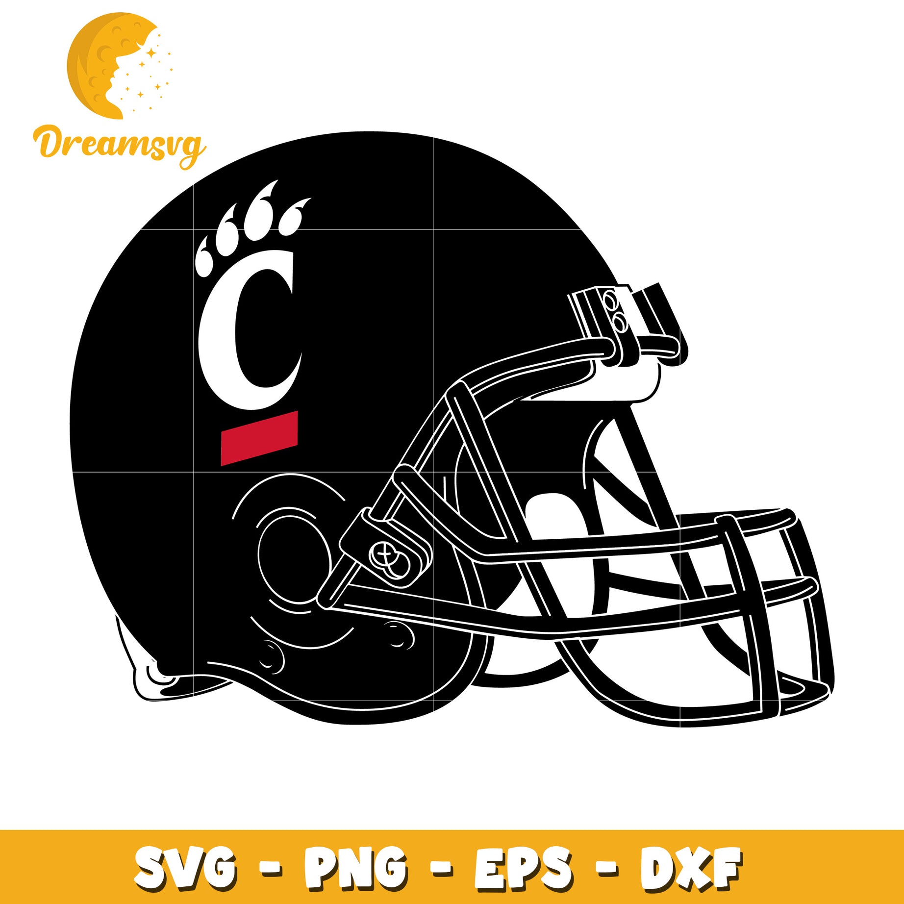 Cincinnati Bearcats Football Helmet SVG Design for Crafters