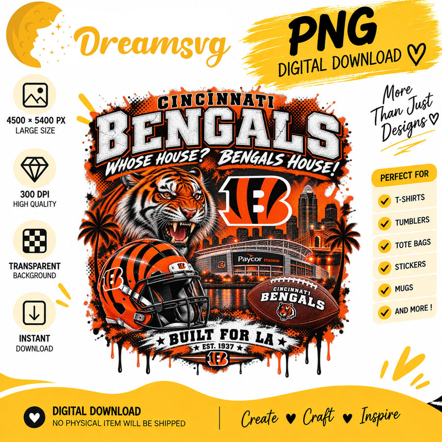 Cincinnati Bengals Whose House NFL Football Team PNG