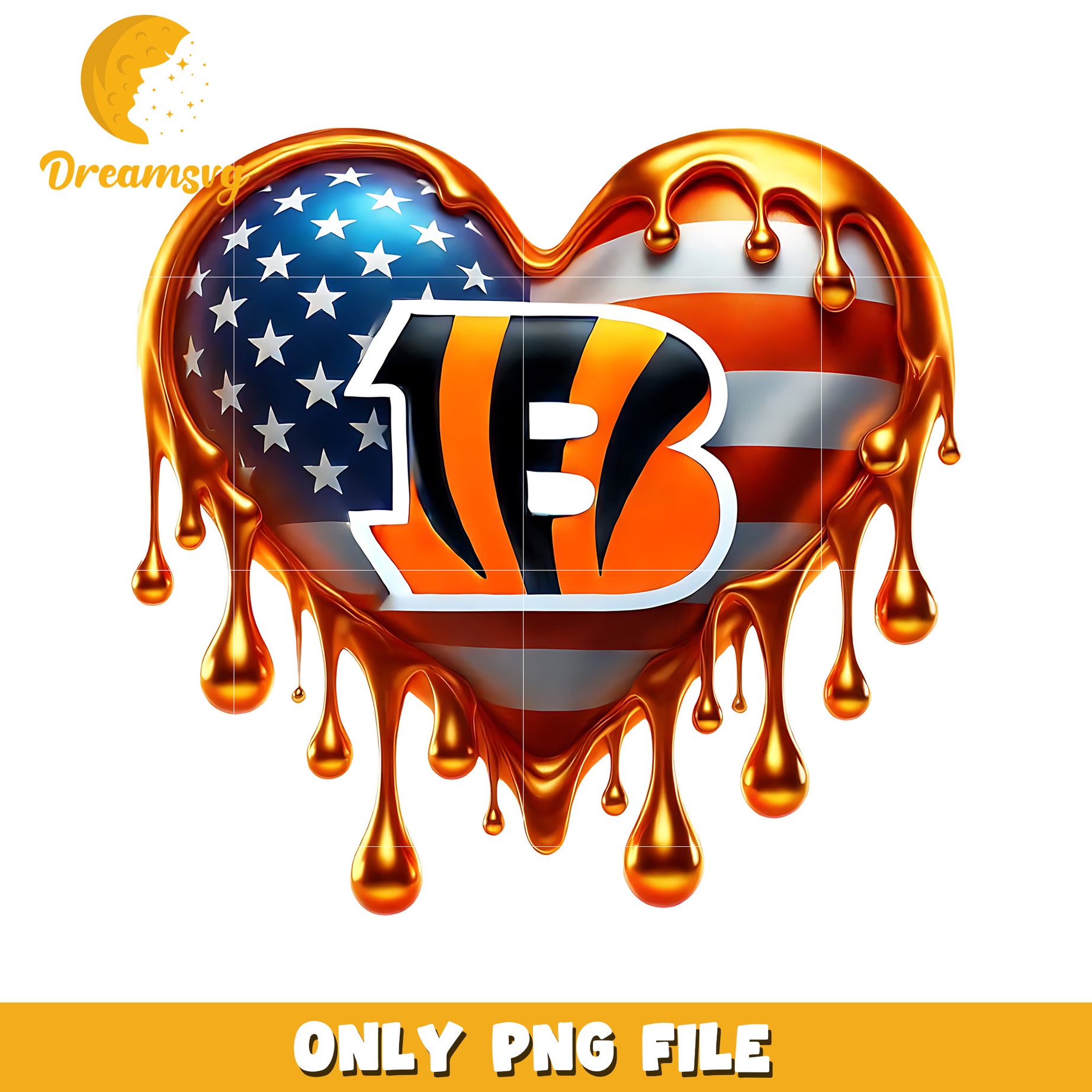 Cincinnati bengals heart png, american football png, super bowl png