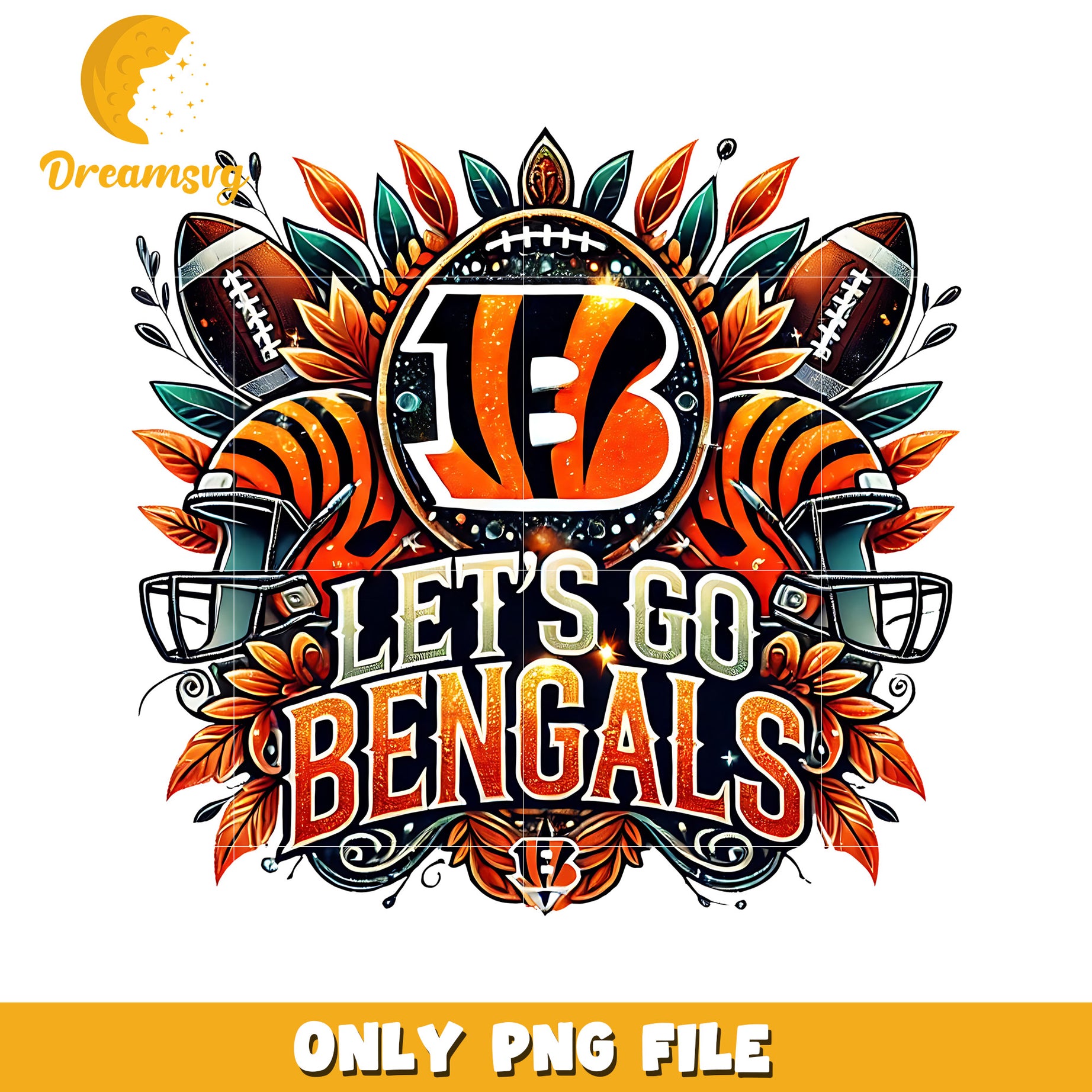 Cincinnati bengals let's go png, nfl games png, nfl png