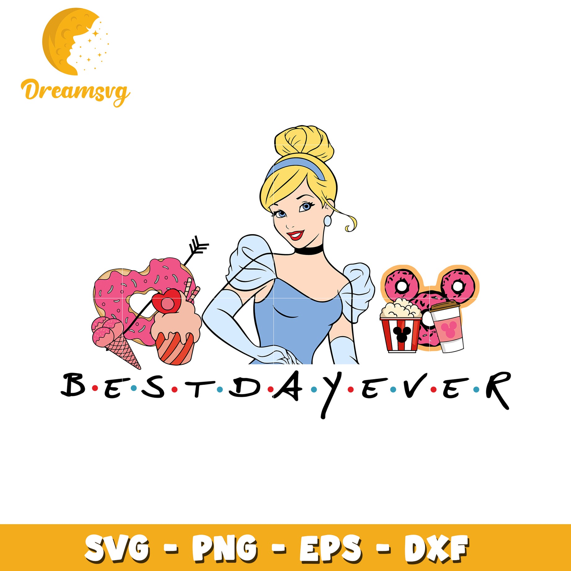 Cinderella Best Day Ever SVG Cut File