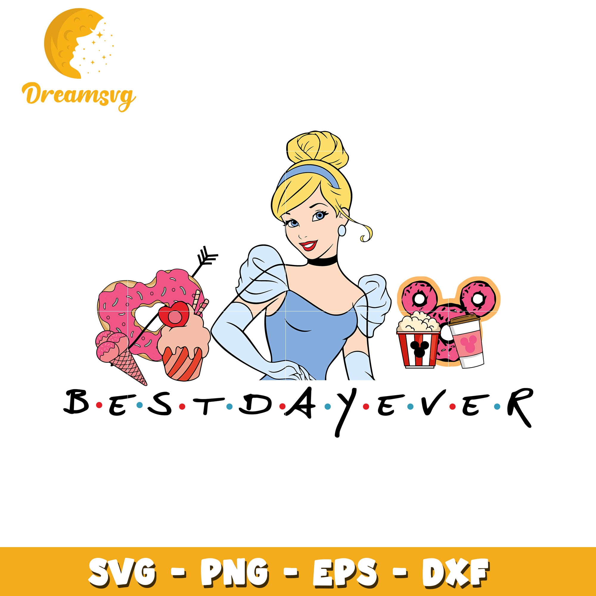 Cinderella Best Day Ever SVG Cut File