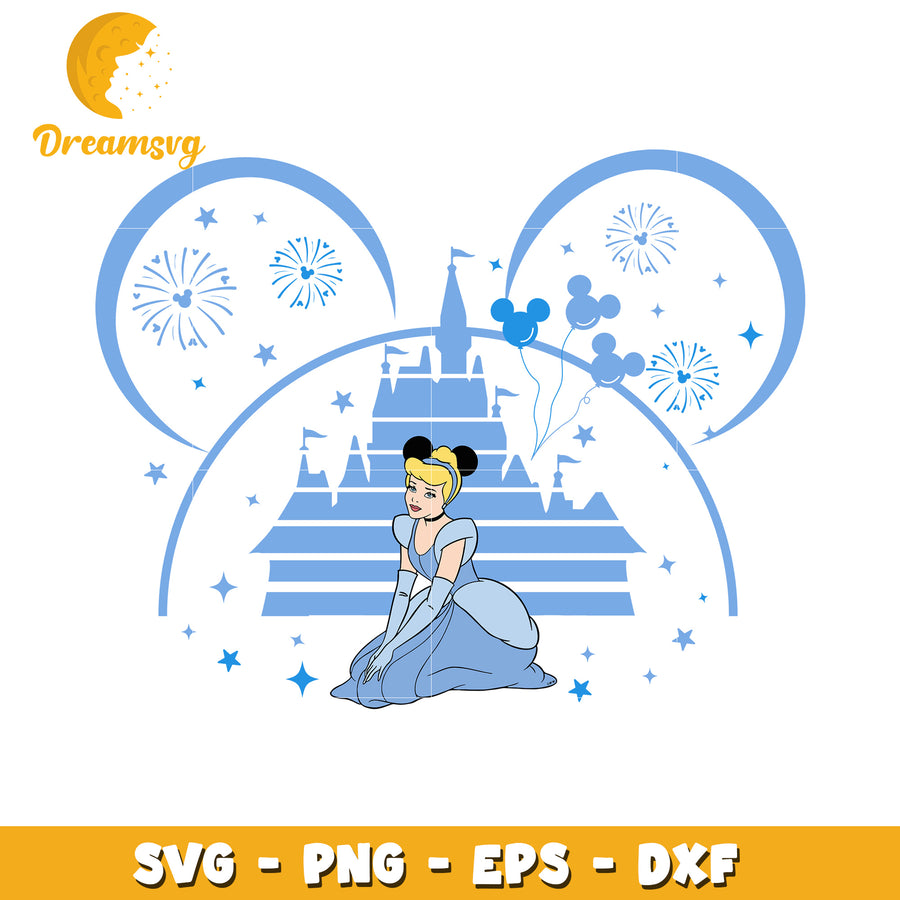 Cinderella Disney Castle SVG PNG EPS DXF