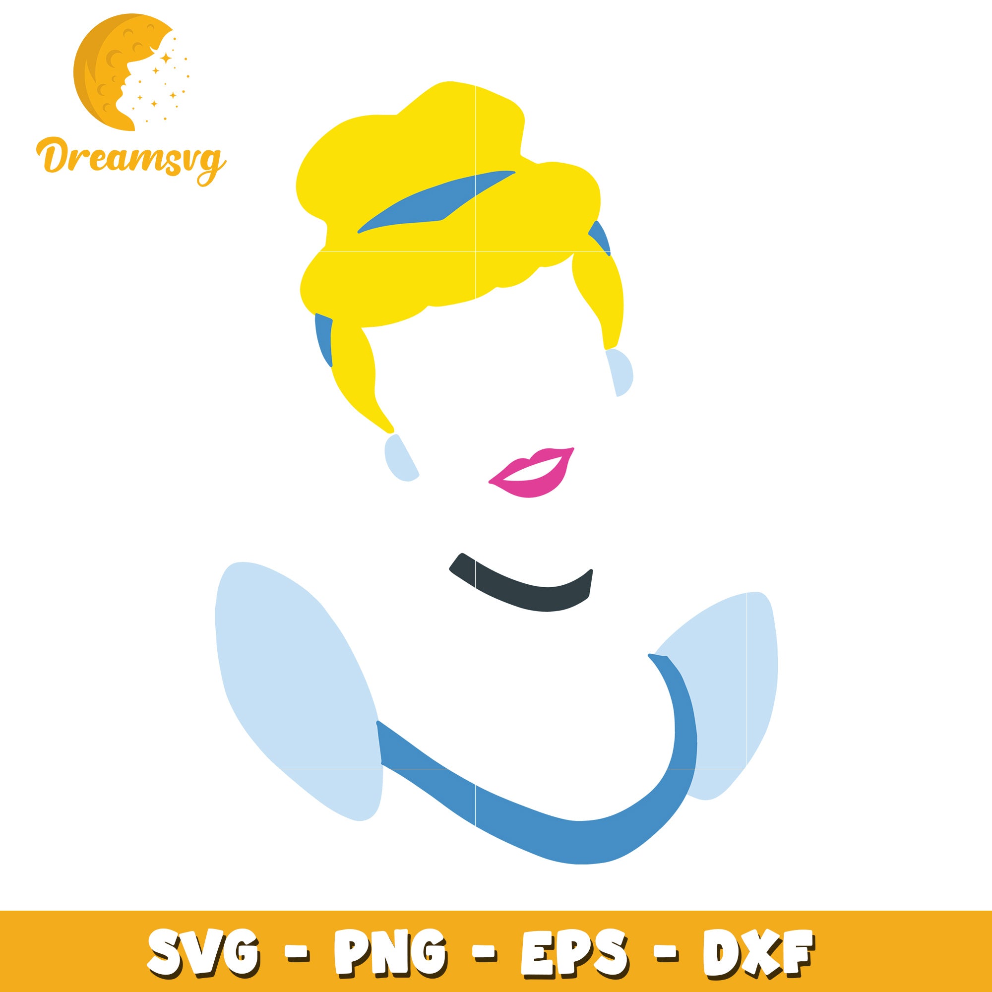 Cinderella SVG PNG EPS DXF Cut File