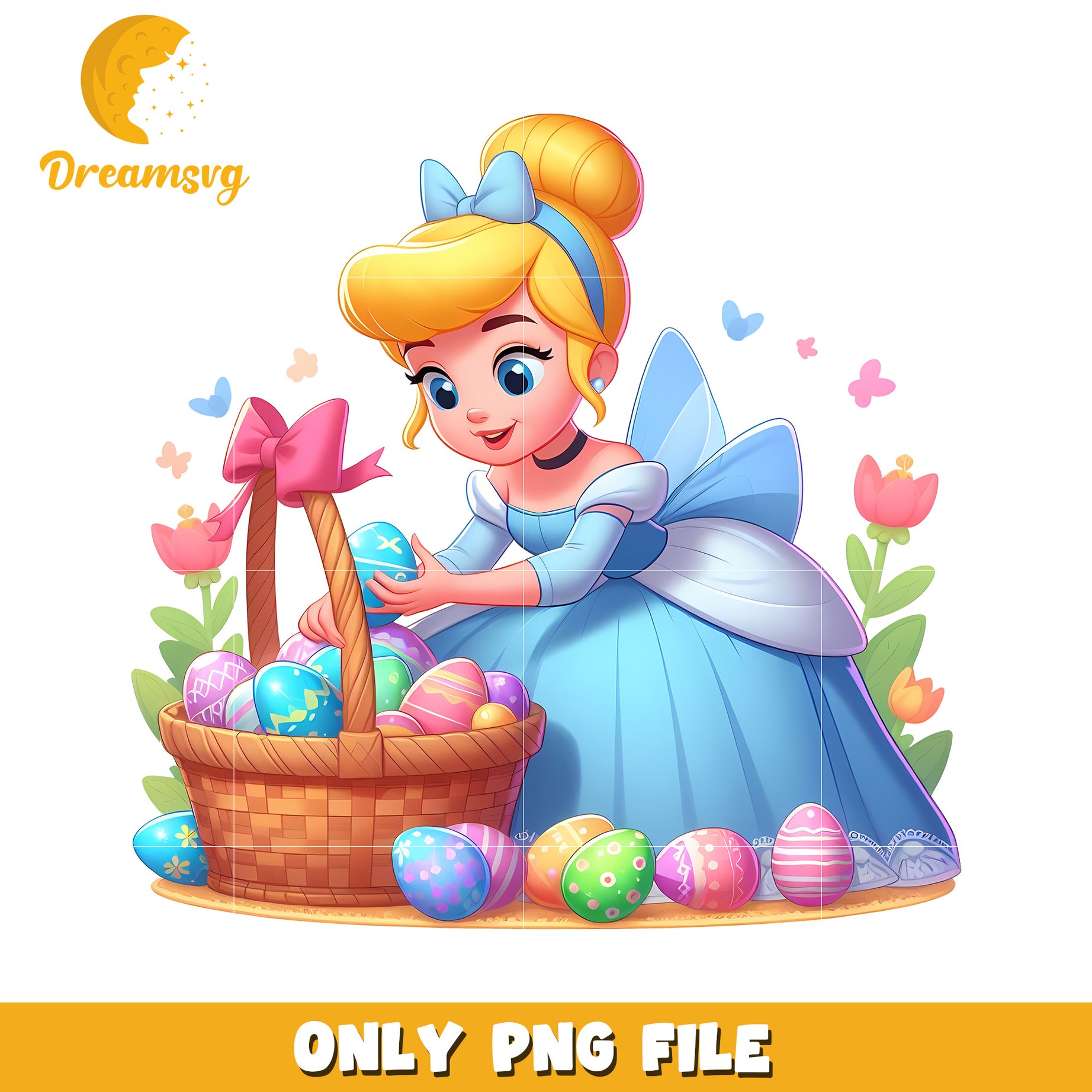 Cinderella princess easter day png, easter day png, disney png