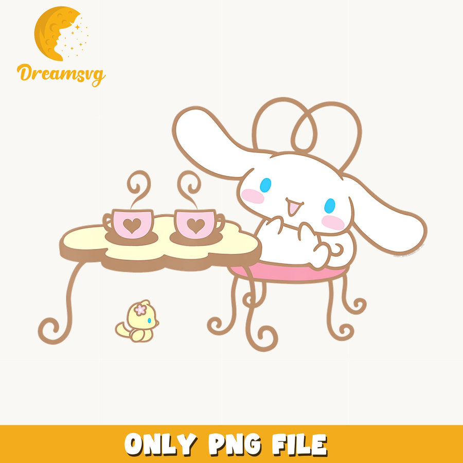 Cinnamoroll Tea Time PNG, Sanrio Cute Clipart, Coffee Cup PNG