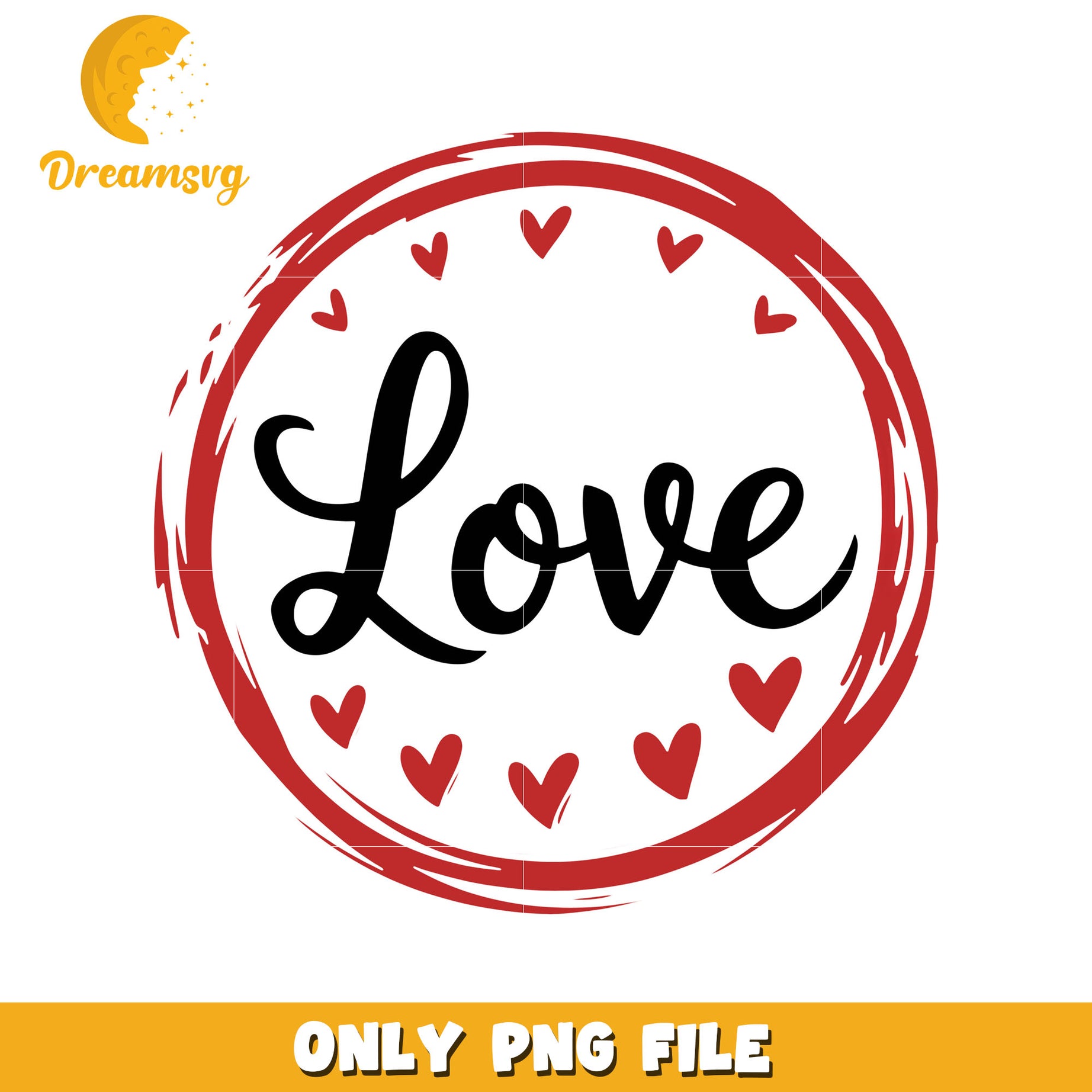 Circle heart love valentine png, love png, valentine png