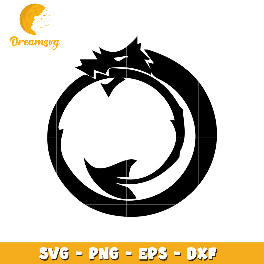 Circular Dragon SVG Cut File