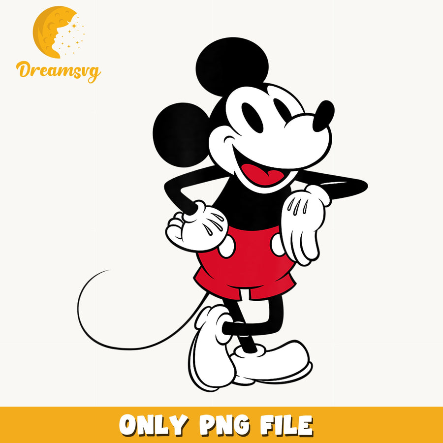 Classic Mickey Mouse PNG, Retro Disney Character, Mickey PNG