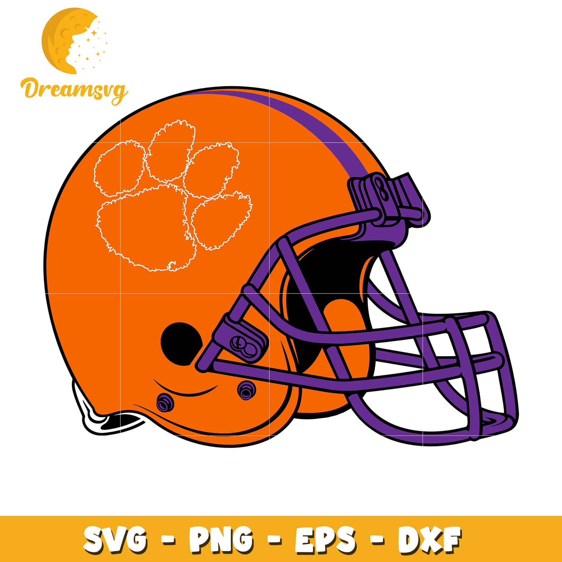 Clemson Football Helmet SVG PNG EPS DXF